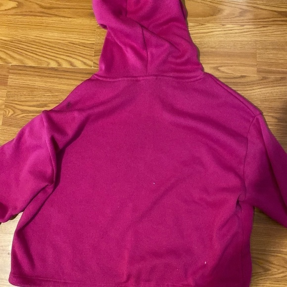 PINK Hoodie Crop Top size large (FU) - Picture 11 of 12